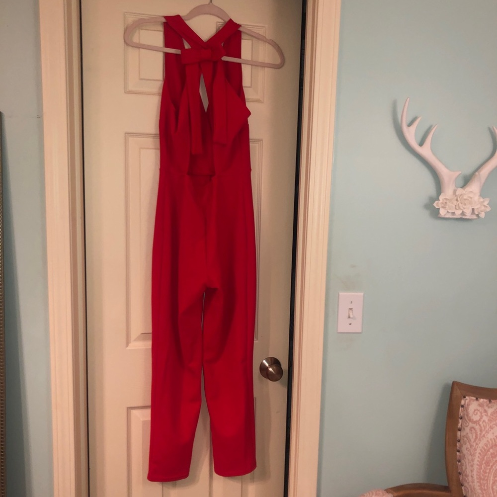 ASOS red jumpsuit - Picture 2 of 2